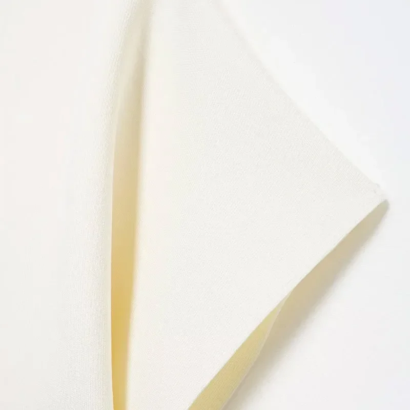 Fashion Knitted Vest Top for Women Short Sleeve V-neck Buttons Loose White Waistcoat Cardigan Female Autumn New in Outwears