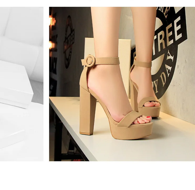 Elegant Sandals Women High Heels Pumps Super High Heel 13.5 Cm Sexy Women's Banquet Shoes Platform Heeled Sandals Summer