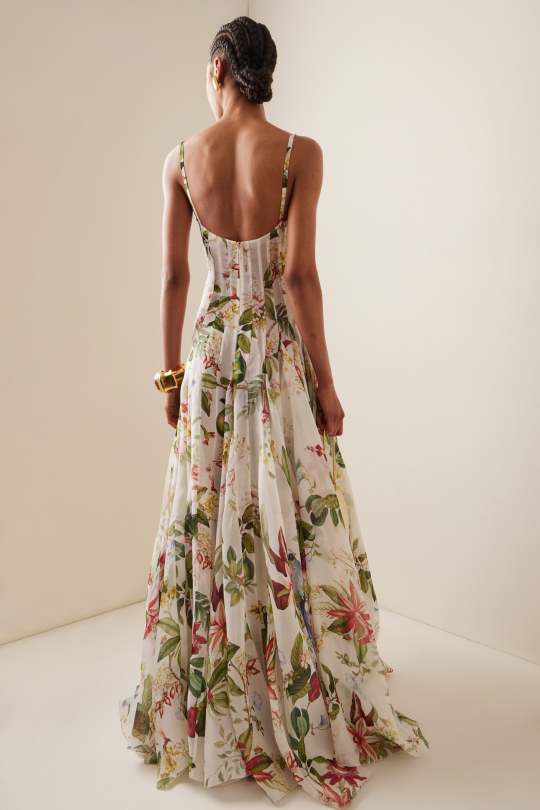 Sweetheart Neck Maxi Chiffon Dresses Moss main image 0