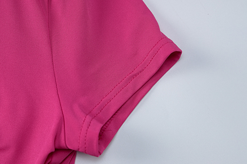 Summer Women Clothing Solid Color Short Sleeve Backless Slim Fit Hip Lifting Sport Fitness Jumpsuit Women