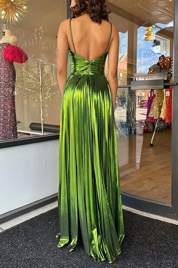 Queen style metal fabric suspender strapless sexy party hollow out elegant pleated long skirt