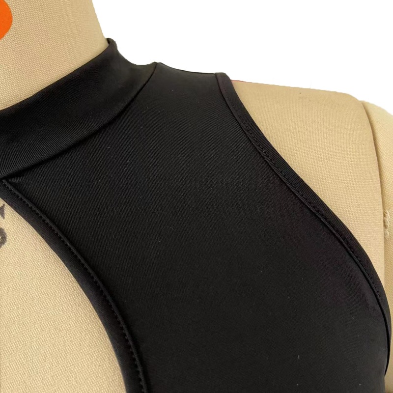 Autumn Winter Solid Color Sexy Cutout off Shoulder Halter Skinny Sheath Dress for Women