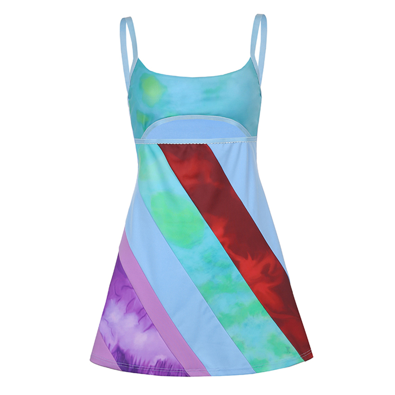 Women's Sexy Mini Dress Backless Halter Sleeveless Bodycon Dress Summer Club Party Holiday Beach Dresses Y2K Streetwear