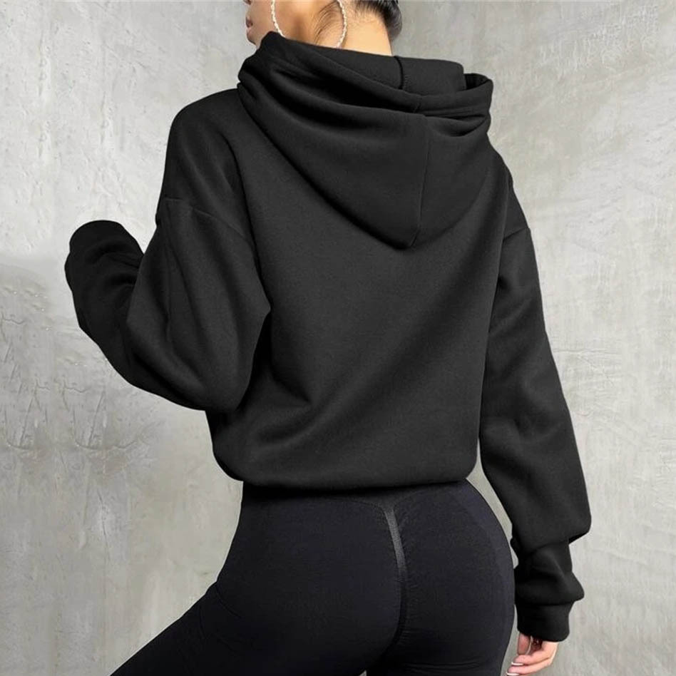 Autumn Women Clothing Pullover Sweatshirt Top Hooded Loose Women Sweatshirt