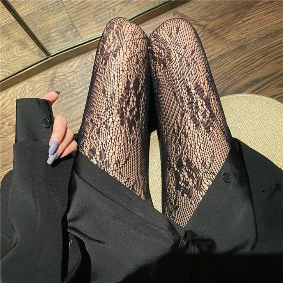 Sexy Female Tights Stockings Printed Summer Fashion Patchwork High Waist 2025 New Leggings Women High Street Socks Tights