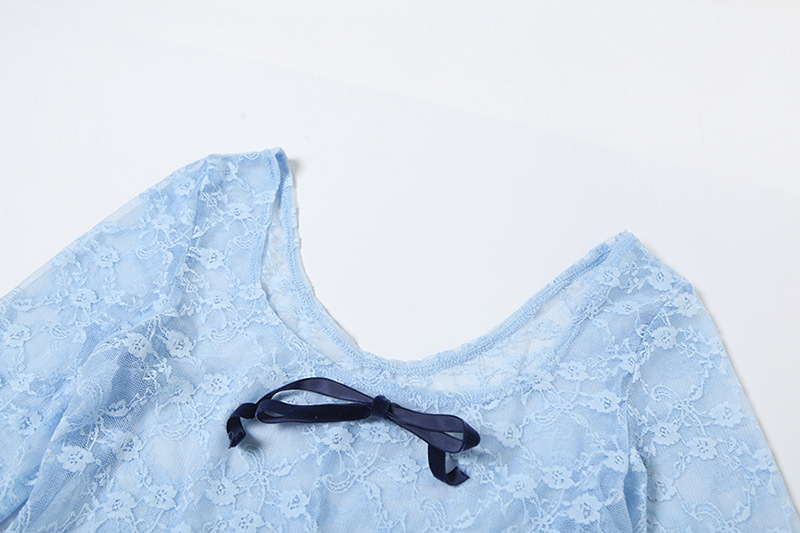 Spring Sexy See through Hollow Out Cutout High Waist Jacquard Tight Long Sleeve Lace Jumpsuit Women