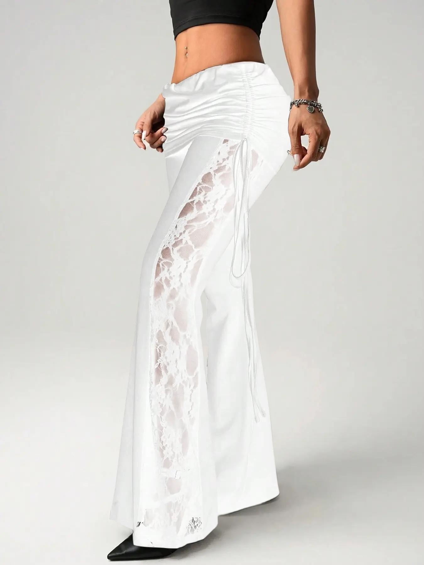 Silk Slim-fit Flared Trousers
