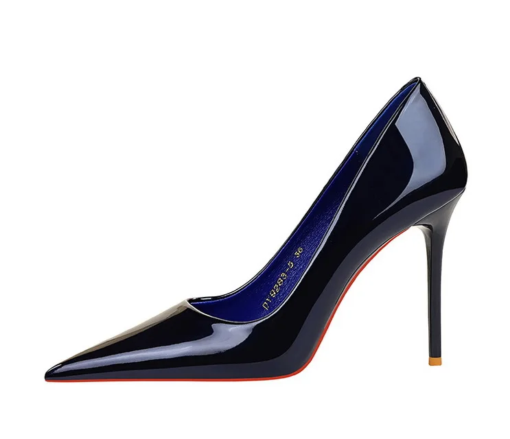 Shoes Patent Leather Women Pumps Sexy High Heels Pointed Lady Party Shoes Stilettos Women Heels Fashion Wedding Shoes