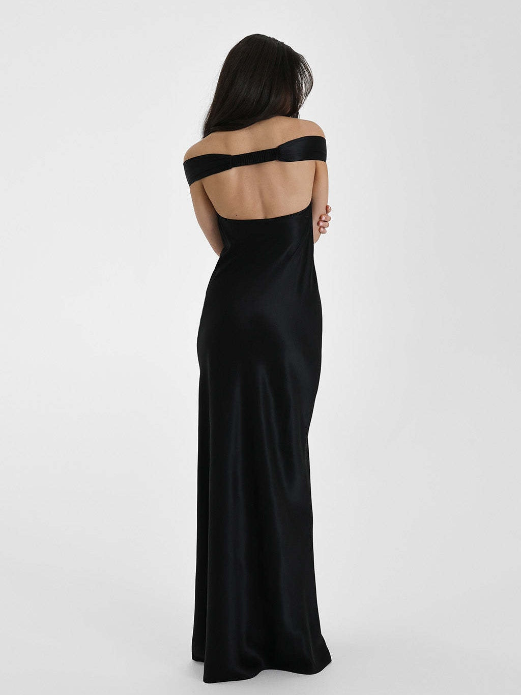 Mermaid Satin Off-shoulder Long Dress