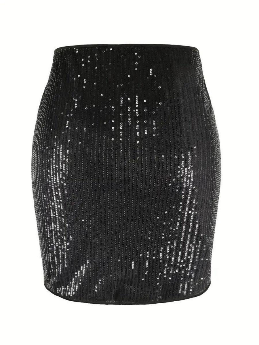 Sequins Sequins Hip-hugging Reunion Skirts