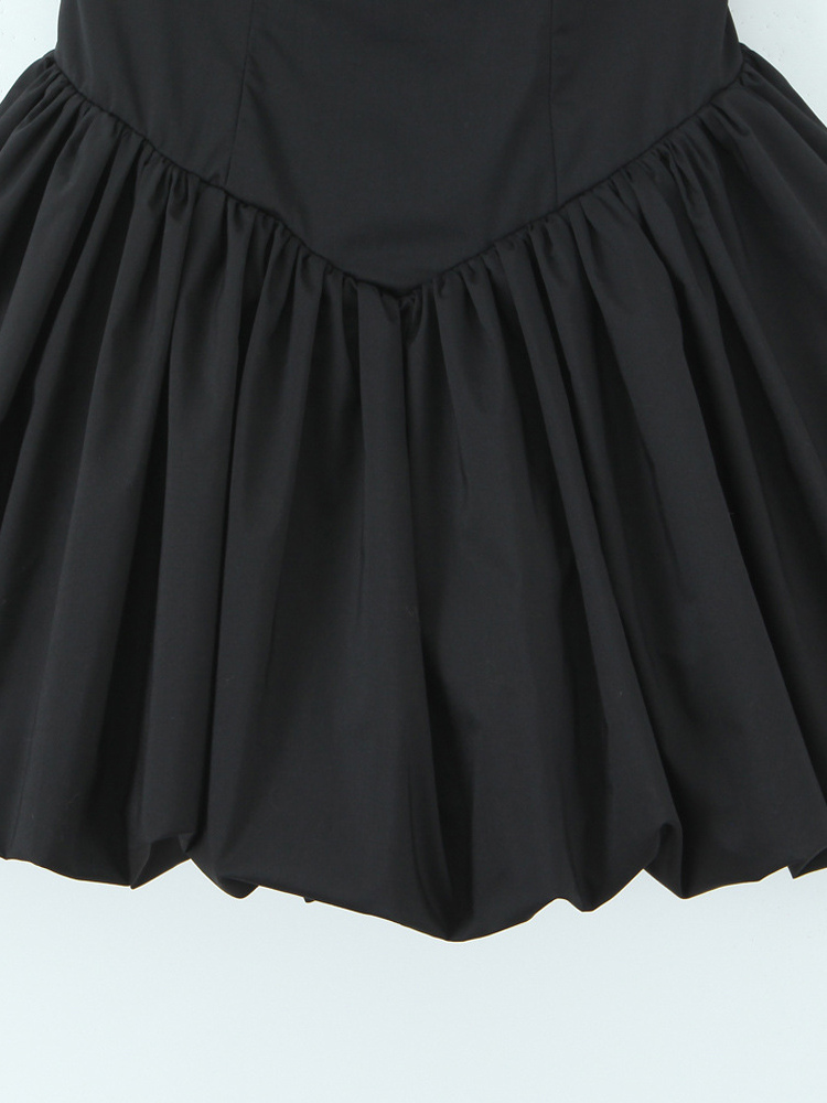 Halter Mini Dress In Black Square Neck A-Line Sexy Birthday Party Dress For Women 2026