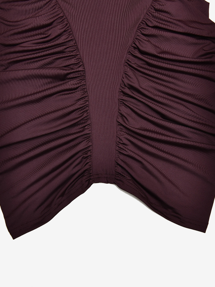 Modern High Neck Ruched Bodycon Backless Mini Dress For Women 2026