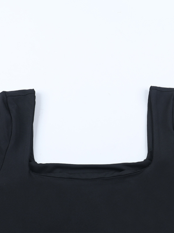 Square Neck Women Bubble Mini Dress With Big Bow - Black Long Sleeve Elegant Contrast - Audrey Style Spring Party Wear 2026