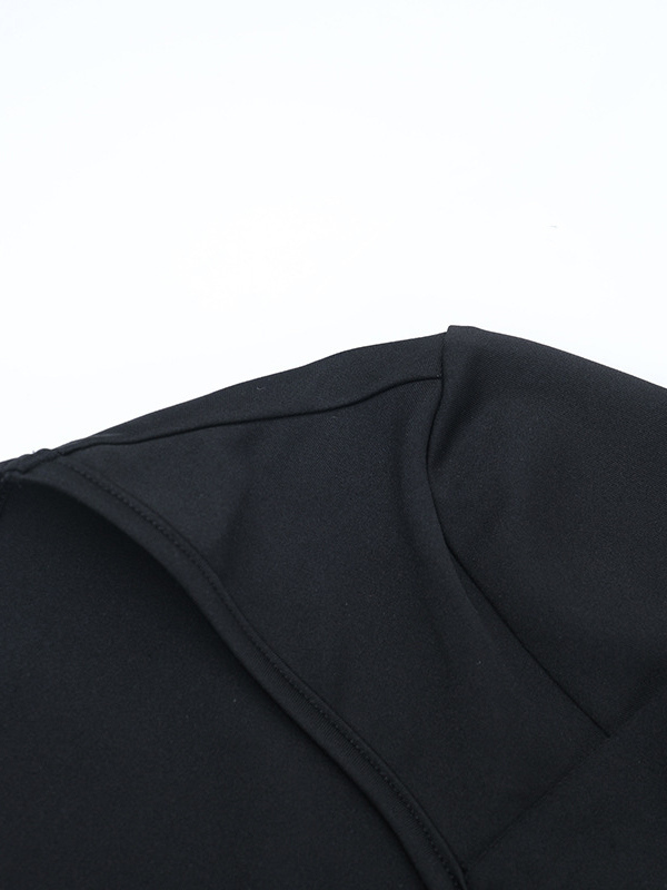 Ruffle V Neck Maxi Dress For Women - Black Elegant Backless Cut Out Bodycon Long Dress - Spring Evening Gown 2026