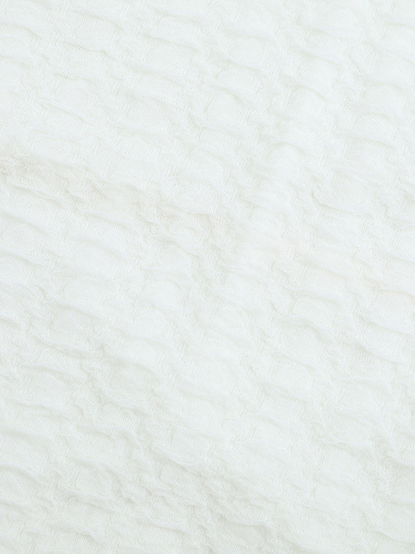 Textured Mini Dress For Women - Cream White Coquette Aesthetic Ruffle Cuff Bodycon- Summer Beach Date Night 2026