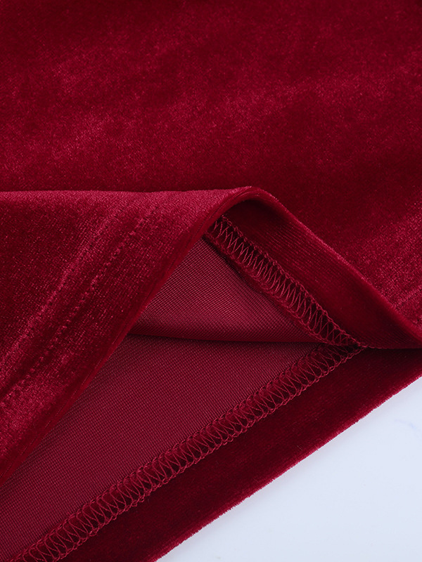 Ruched Velvet Bodycon Mini Dress For Women-Red Strapless Draped Side Sash -Spring Summer Cocktail Party Wear 2026