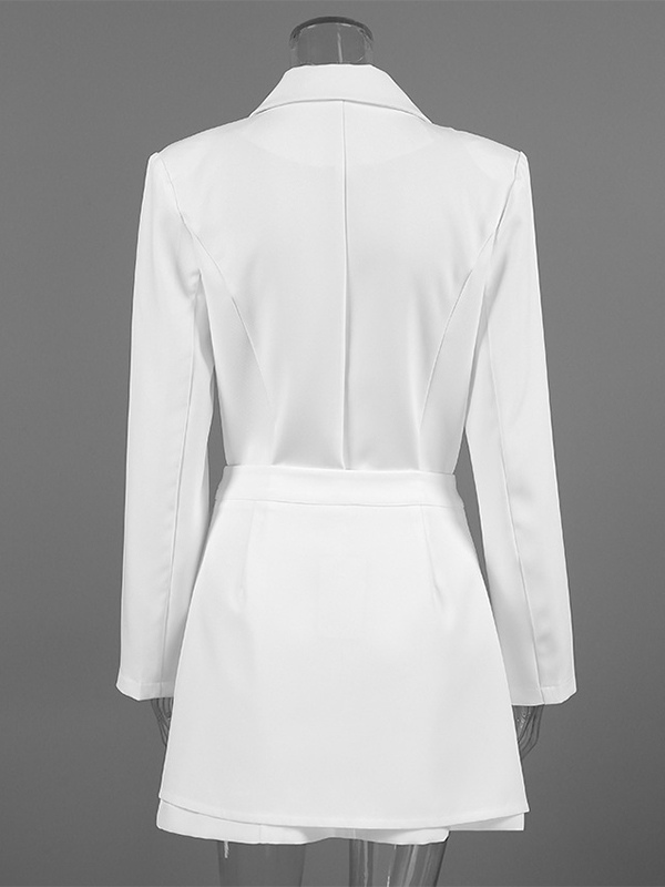 Blazer Dress For Women's Elegant Mini Dress - Wrap Tie Waist Notch Lapel Slim Fit - Spring Office Wear 2026