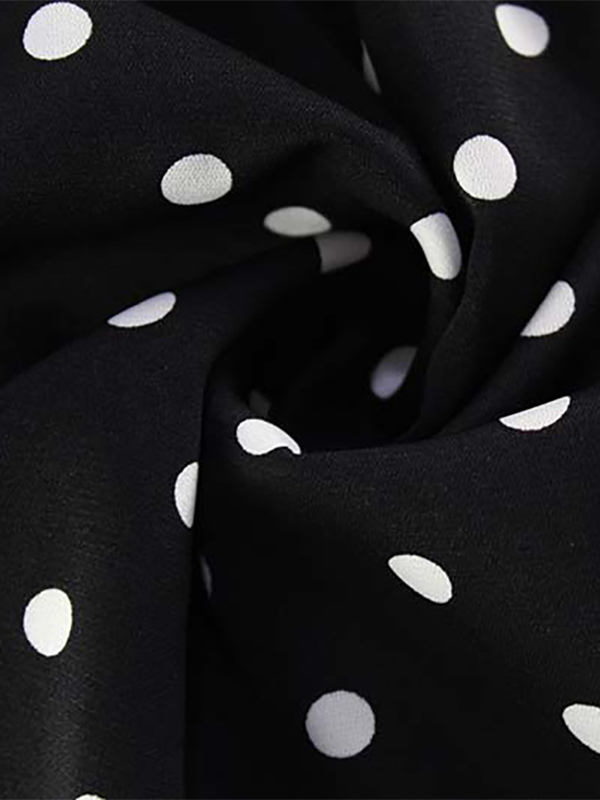 Vintage Polka Dot Halter Mini Dress For Women - Black Retro Criss Cross Keyhole Fit And Flare Sundress - Summer Girls Night Out 2026
