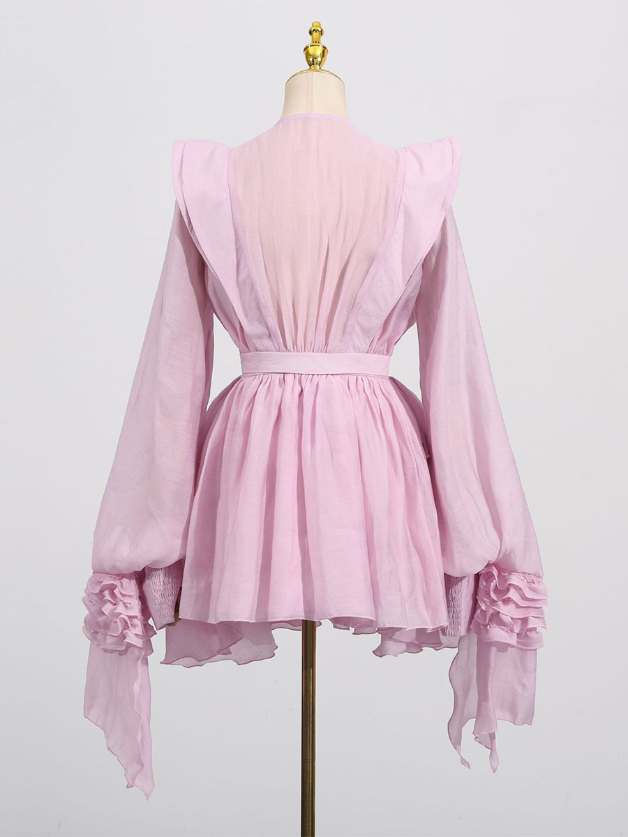 Chic Fitted Pink Gown With Layered Ruffle Perfect For Summer