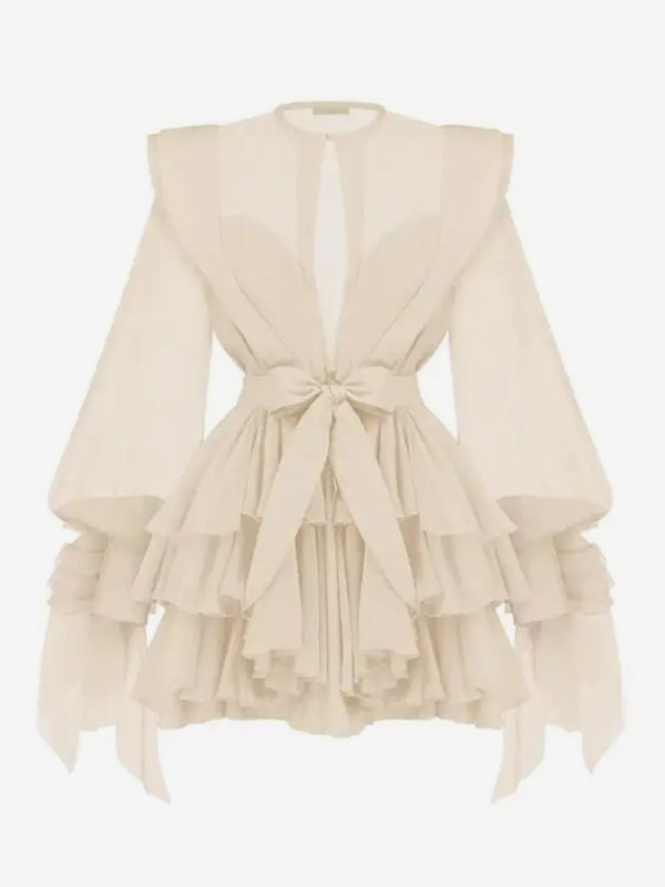 Chic Fitted Pink Gown With Layered Ruffle Perfect For Summer