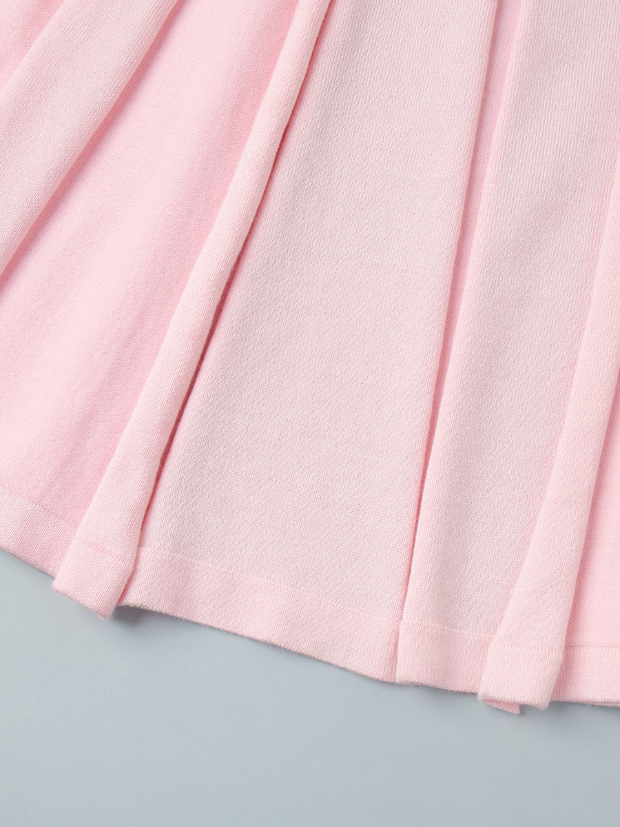 Soft Pink V Neck Knit Maxi Dress For Women Elegant Daily Style