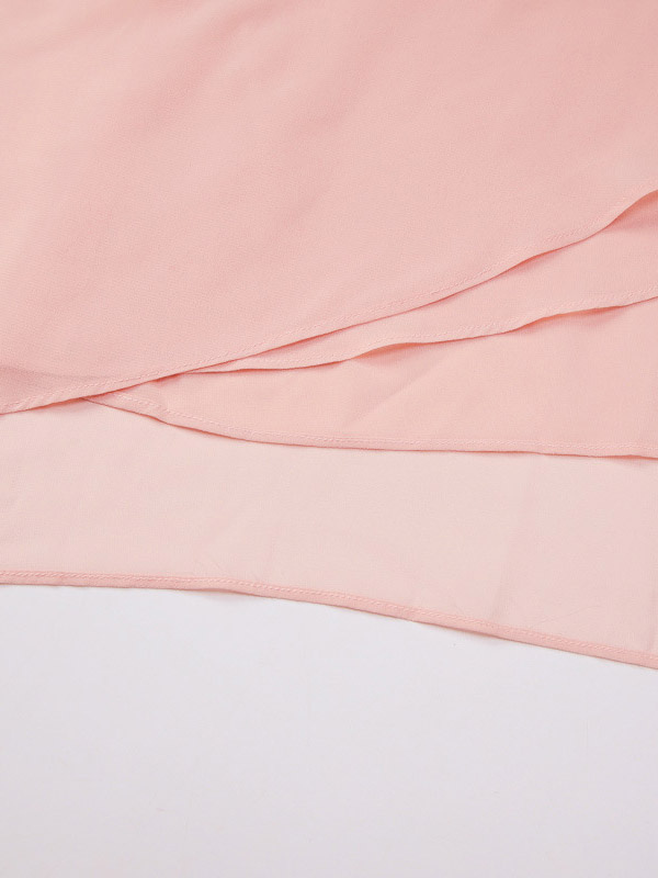 Vacation Dresses Maxi Sheer Sleeveless V-Neck Elegant Pink Summer Dress