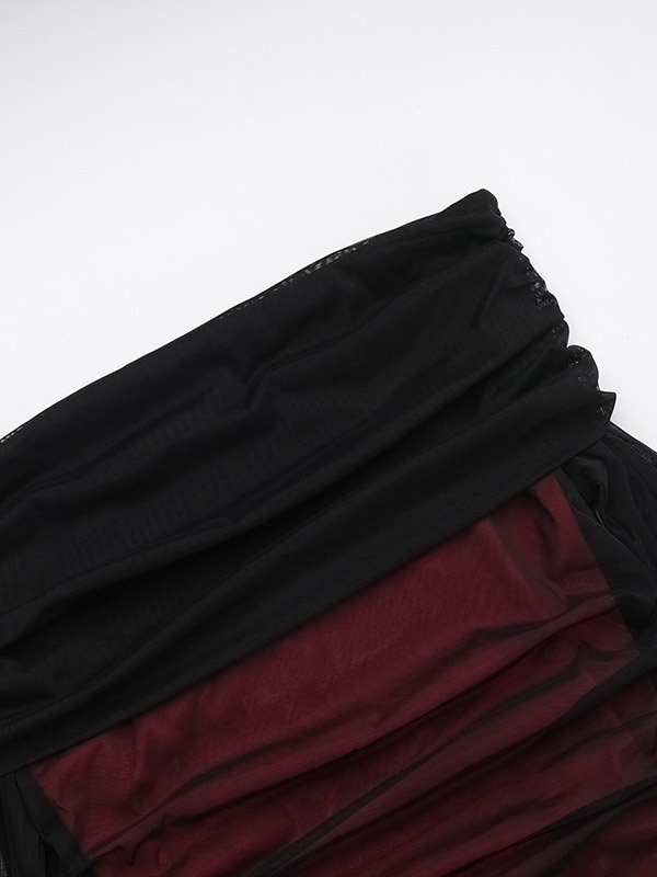 Night Out Dresses Burgundy Long Sleeves Off-The-Shoulder Summer Dress