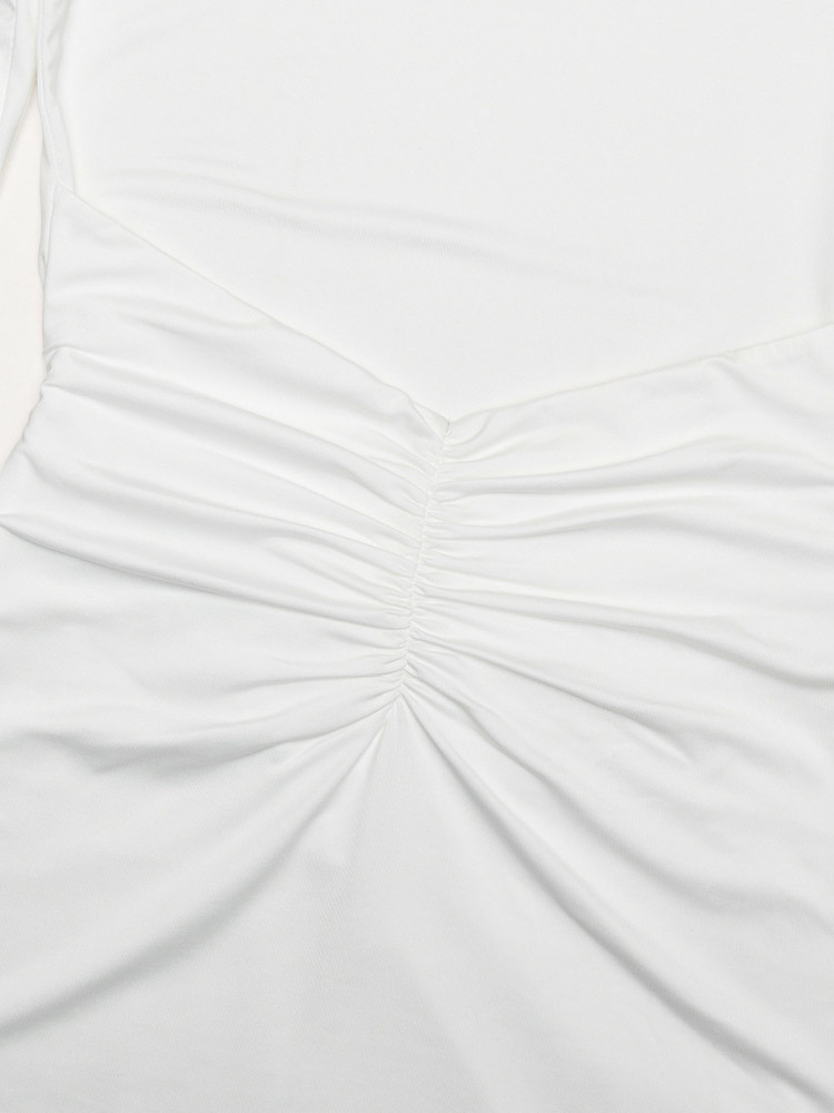 Party Dress Maxi White Jewel Neck Long Sleeves Sexy Semi Formal Dress