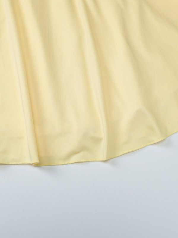 Date Night Dresses Mini Lace Up Sleeveless Backless Straps Neck Sexy Yellow Dress