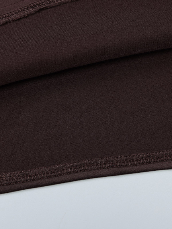 Party Dress Maxi Coffee Brown Halter Pleated Sleeveless Backless Sweet Semi Formal Dress