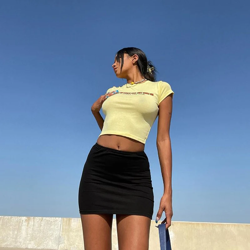 New Arrival Women Skirt Fashion High Waisted Black Pencil Skirts All Match Female Spring Summer Mini Skirts Outfit