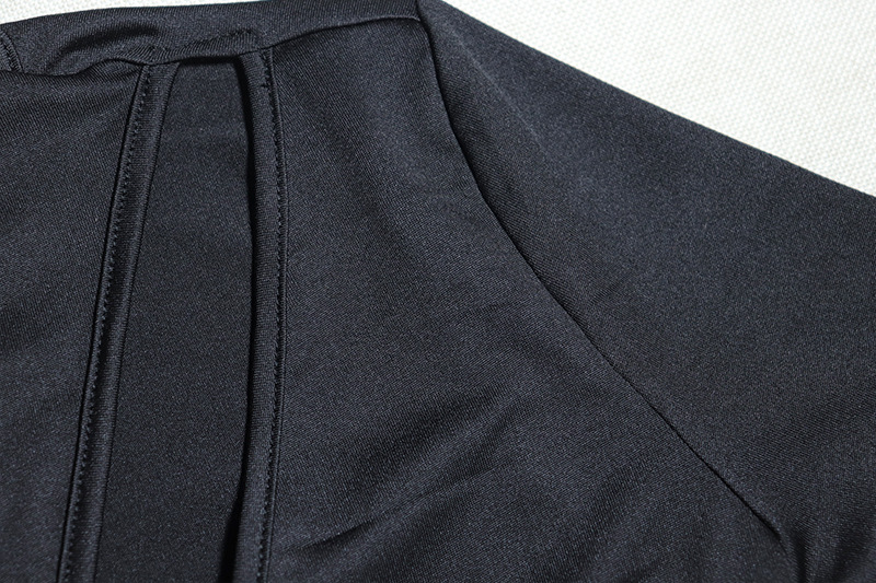 Solid Color Sexy Cutout Sexy Long Sleeve Skinny Hip Raise Fitness Jumpsuit Trendy Women