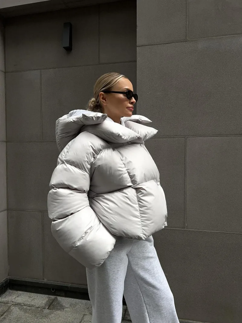 Thick Parkas Long Sleeve Top Women Autumn Winter Warm Coat Women's Street Fashion Hoodies Woman Cotton-padded Jacket 2025