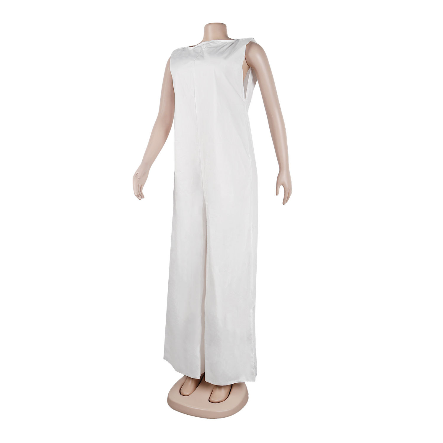 Women Casual Solid Color Wide Leg Jumpsuit