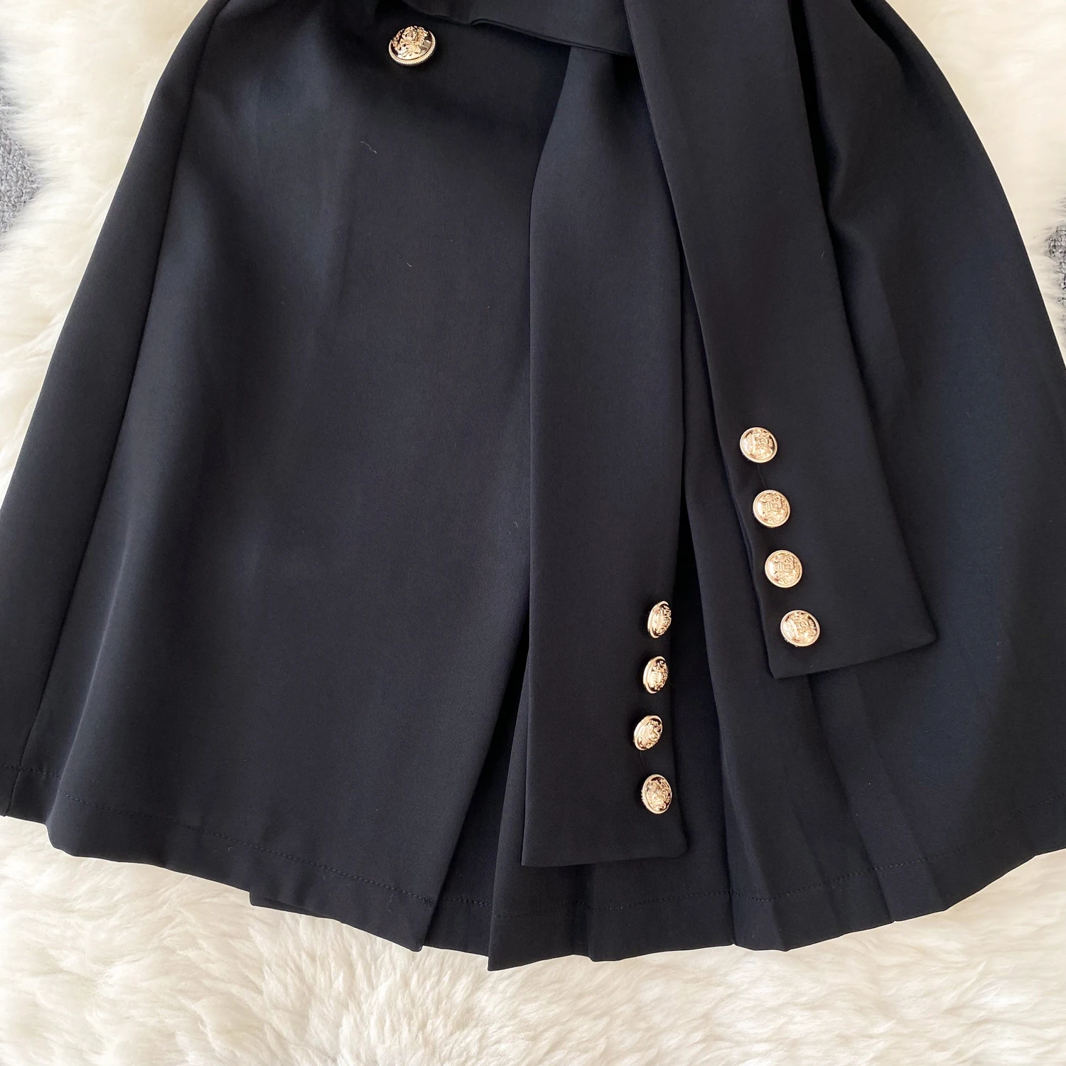 Retro Black Blazer Dress Women Lapel Short Sleeved Short Dresses Summer Casual Short Sleeve Slim Bandage Dress Vestidos