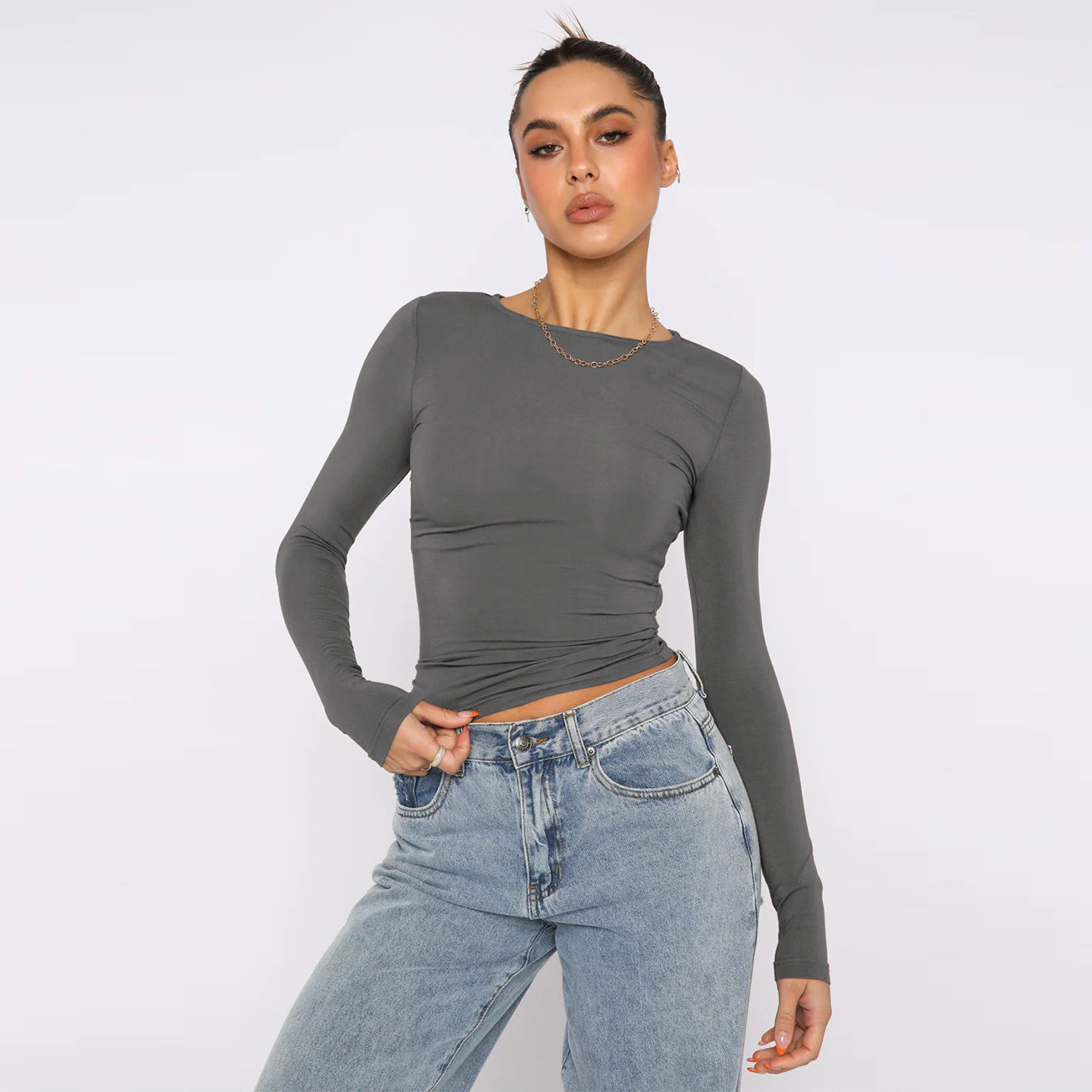 Y2g Tight Casual Long Sleeve Breathable Base Shirt Outer Wear Moisture Wicking T shirt