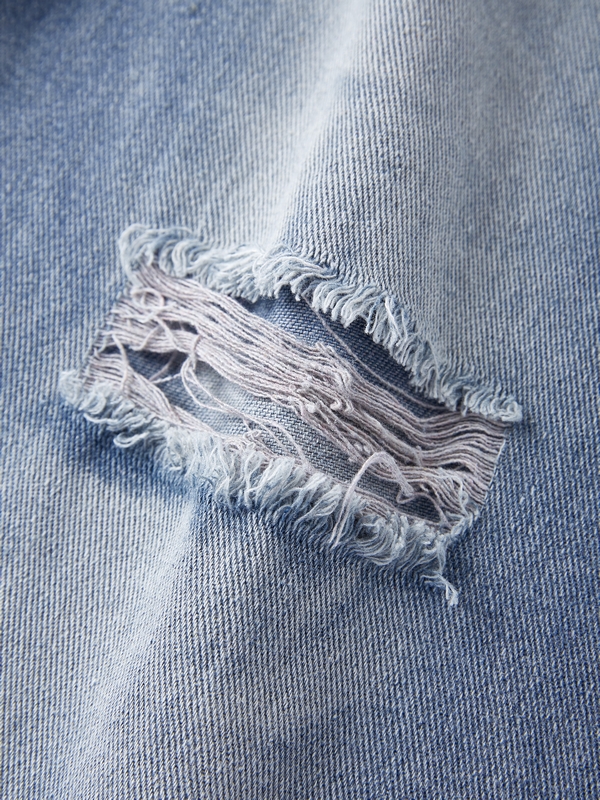 Vintage Wash Loose Ripped Jeans