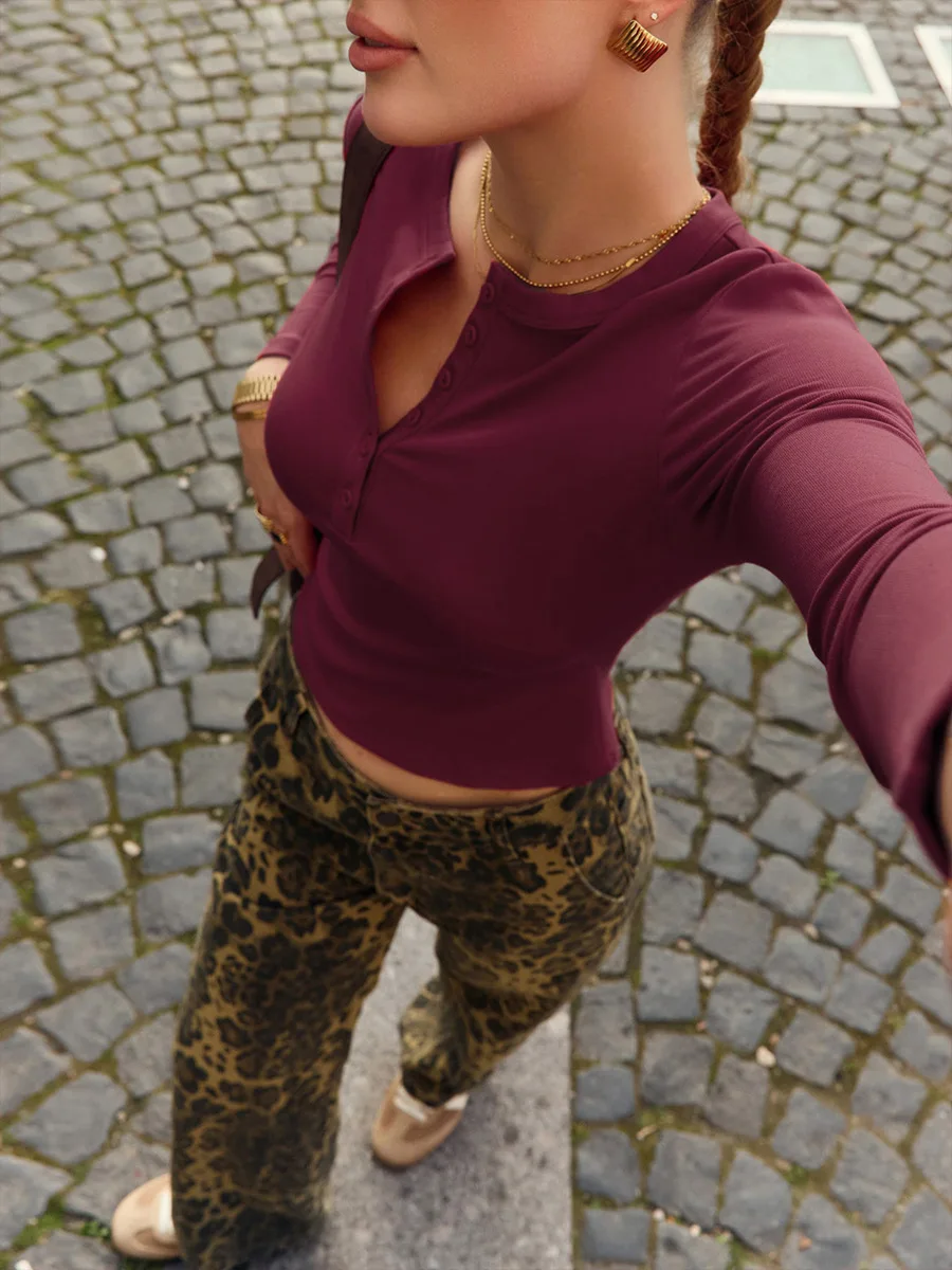 Spring Casual Patchwork T-shirt Pullover For Women Long Sleeve High Waist Inner Slim Y2k Top Clothes Female Solid Tee Top