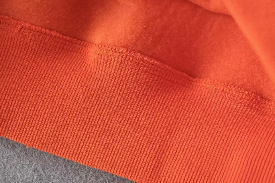 Autumn Women Clothing Solid Color Loose Casual Zipper Sweatshirt