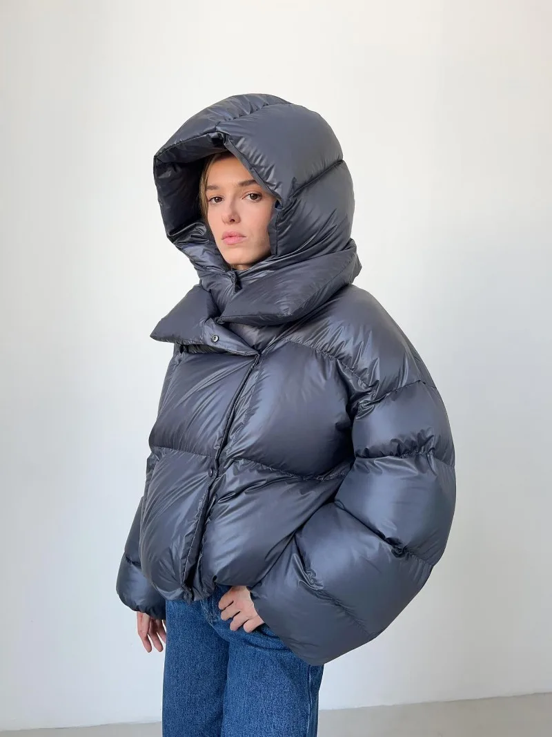 Thick Parkas Long Sleeve Top Women Autumn Winter Warm Coat Women's Street Fashion Hoodies Woman Cotton-padded Jacket 2025