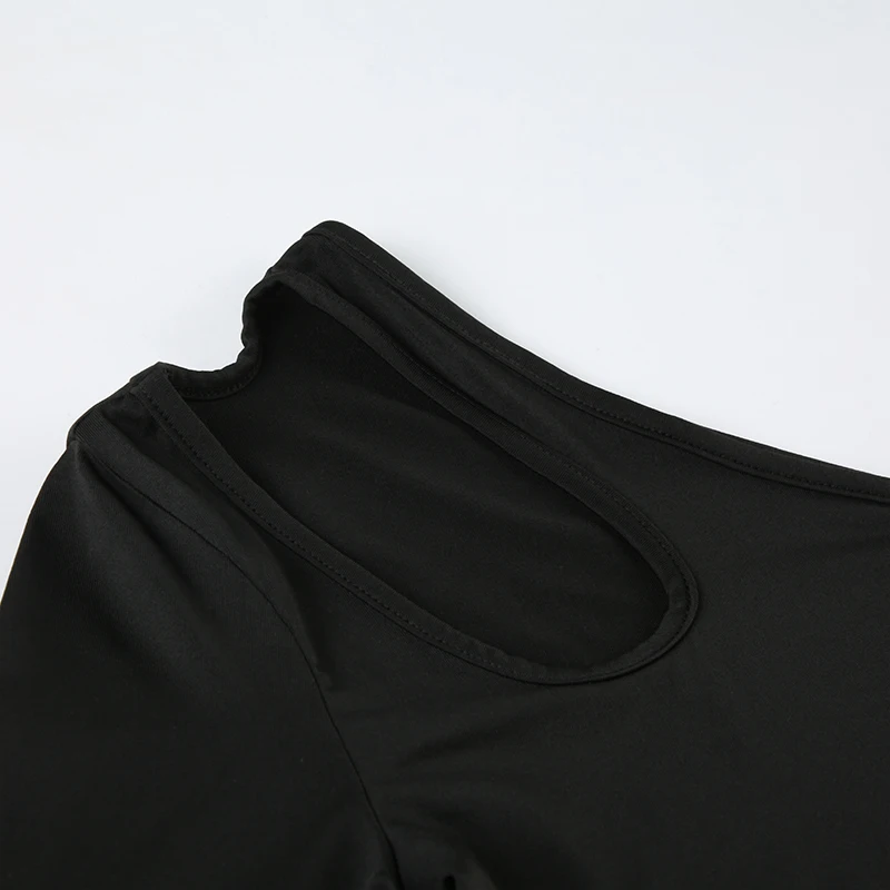 One Shoulder Cut Out Women Bodysuit Sexy Backless Fashion Chic Fall Rompers Party Rave Outfits Lady Bodysuit Tops