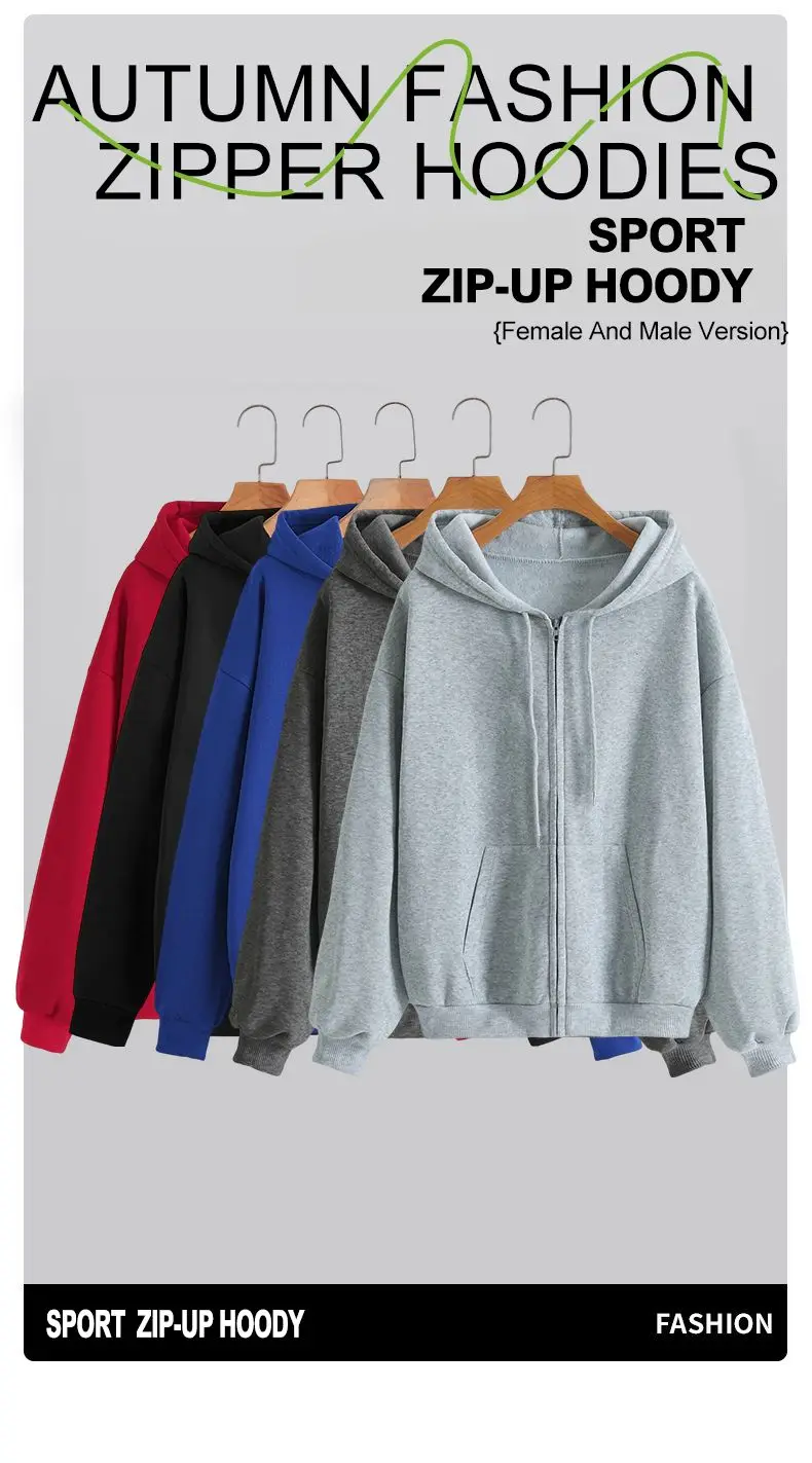 Women Fleece Zip Up Hoodies Running Sports Sweatshirts Fashion Female Classic Casual Zipper Jackets Y2k Hip Hop Streetwear