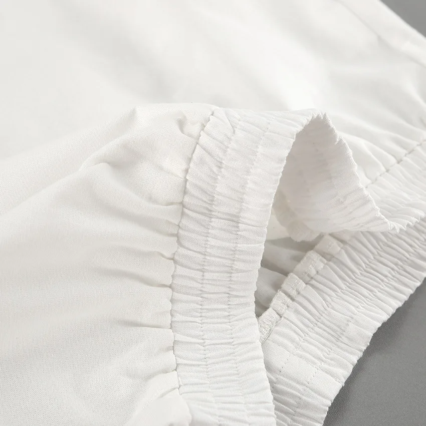 Fashion White Cotton Linen Hollow Out Lace Up Top And Short Pants Suit Women's Loose Top Casual Splice Sets Lady Summer