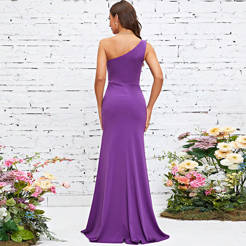 Evening Dress Evening Dress One Shoulder Slim Evening Dinner Party Dress Wedding Dress