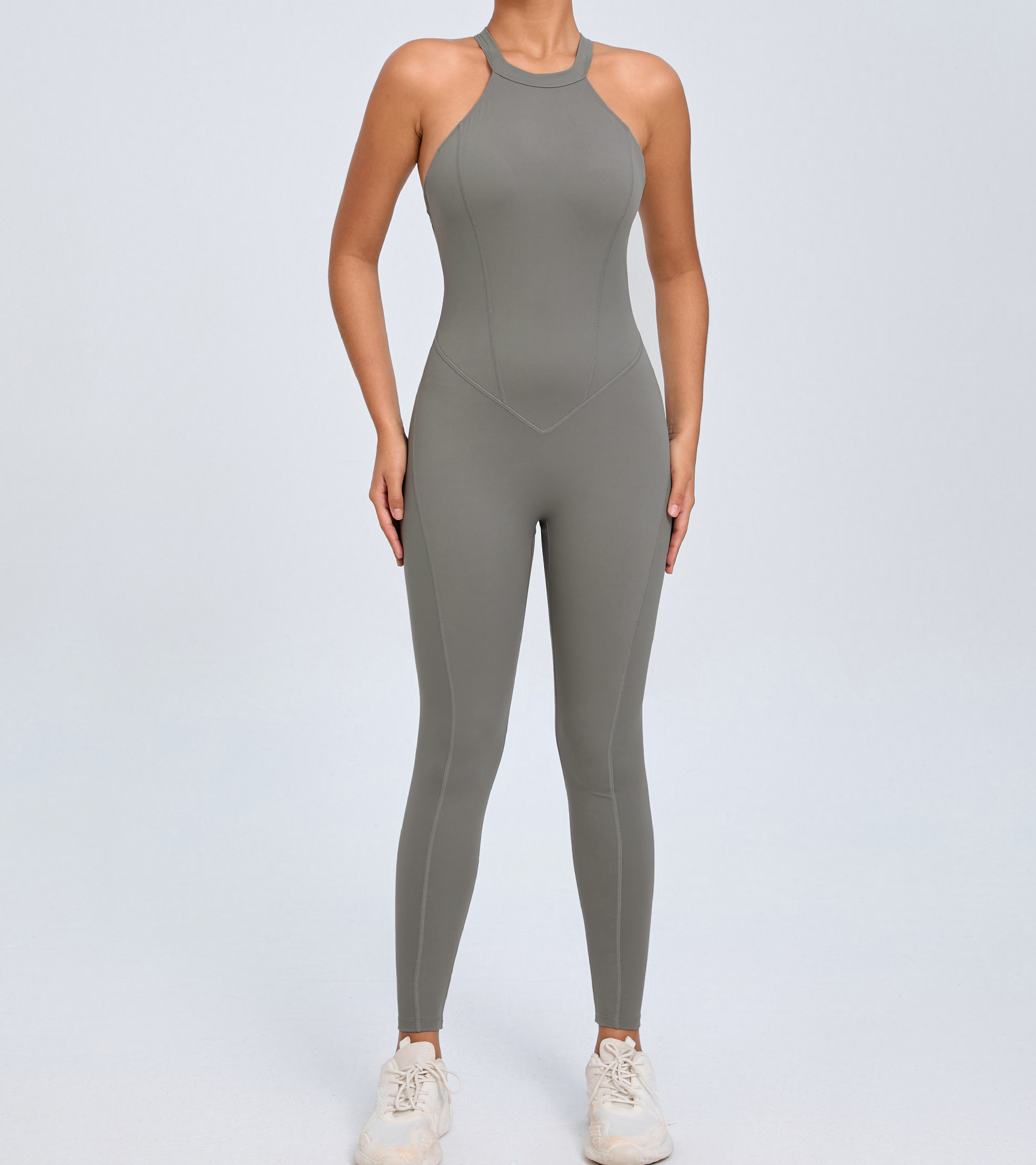 Back Buckle Yoga Jumpsuit Women Peach Hip Backless Sports Quick Drying One Piece Fitness Jumpsuit