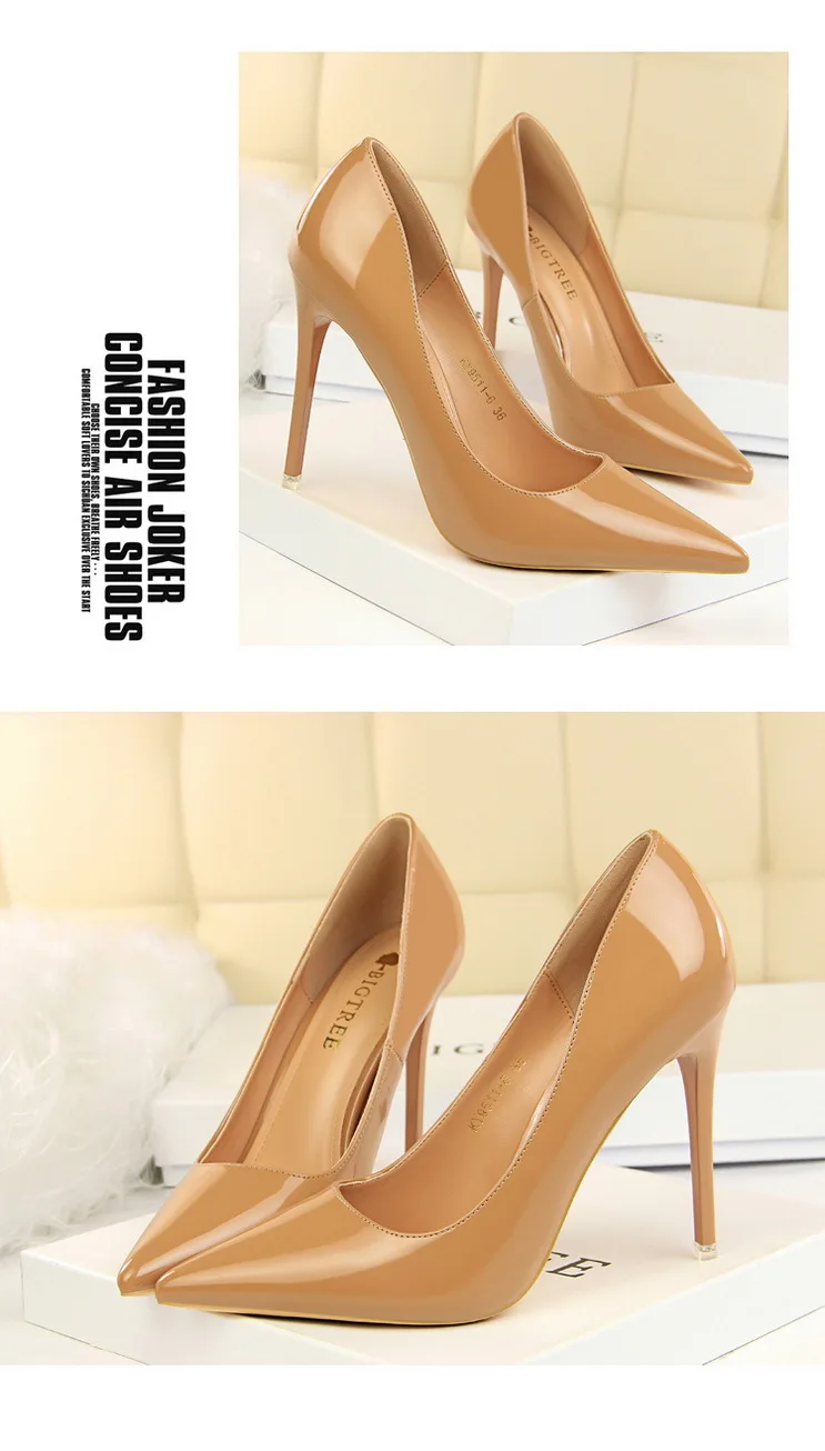 Shoes Patent Leather Shoes Woman Pumps High Heels Stiletto Heels 10.5 Cm Red Wedding Shoes Bridal Shoes Women Heels