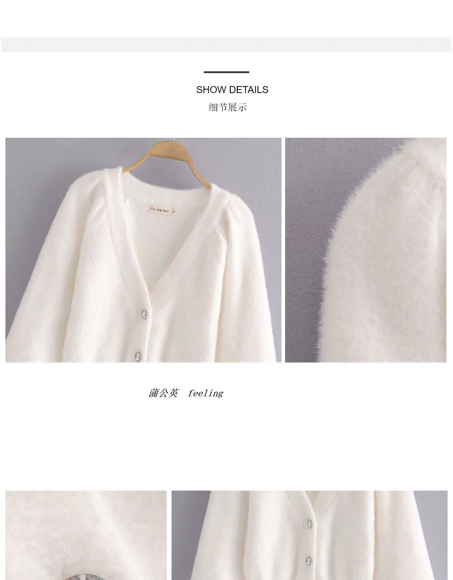 Women's 3-piece Set Korea Style White Cardigan Furry Single-breasted Button Tank Top Knitted Sweater Jumper Shorts Pants Set