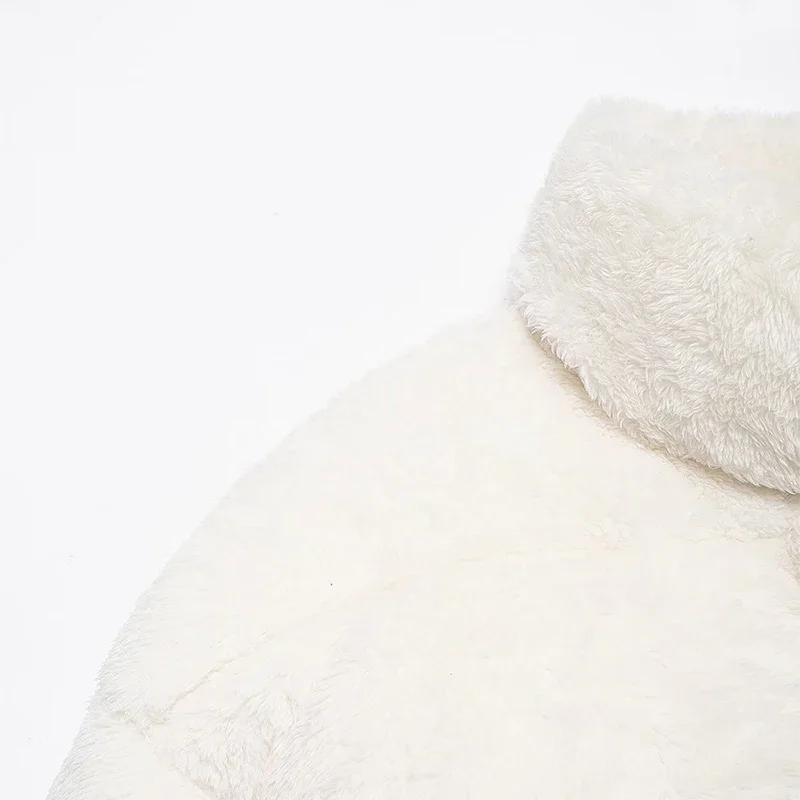 Winter Lamb Wool Zipper Women's Coat Thick Warm Plush Long Sleeve Stand Collar Loose Coat Female Lady Causal Fleece Outwear