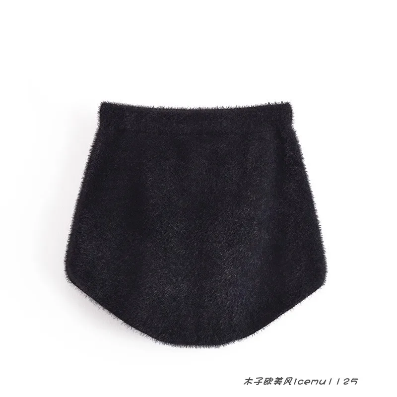 Women's 3-piece Set Korea Style White Cardigan Furry Single-breasted Button Tank Top Knitted Sweater Jumper Shorts Pants Set