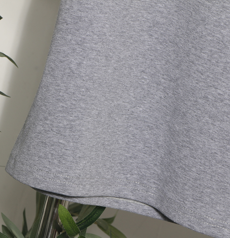 Real Shot Loose Slimming Printed round Neck Contrast Color Short Sleeve Casual Bottoming Shirt Top T shirt